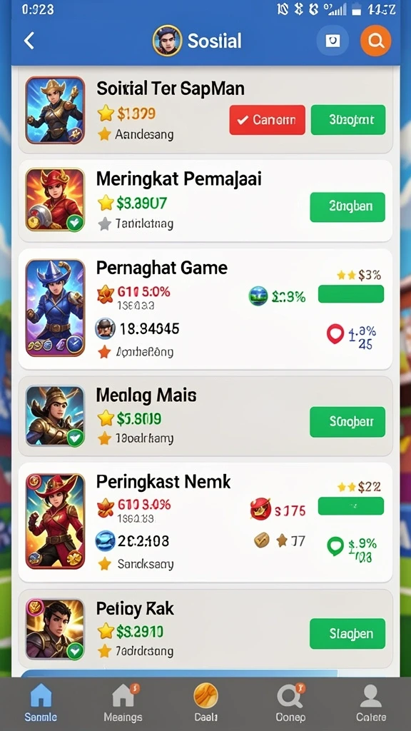 neoparty - Fitur sosial yang memungkinkan persaingan dengan teman-teman.